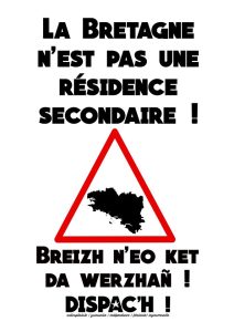 Action à Carnac - La Bretagne n'est pas à vendre - Breizh n'eo ket da werzhañ