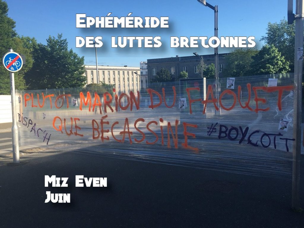 éphéméride des luttes bretonnes - Miz Even / Juin